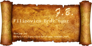 Filipovics Brútusz névjegykártya